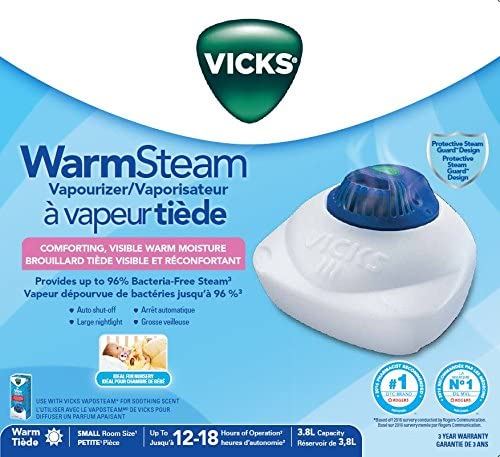 Vicks Nursery 3.7 L Vaporizer with Night-Light Warm Steam Vaporizer for Baby Room 120 Volts
