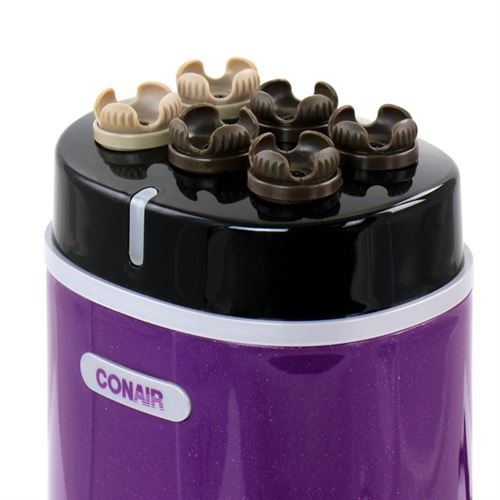 Conair Bun-2-Done 7.9" Plastic Hairsetter Curler Hot Hair Rollers, 6 Piece Set, Purple