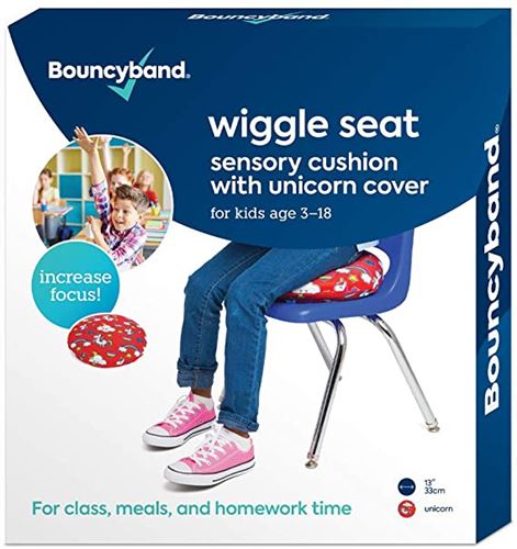 Bouncyband Wiggle Seat Cushion with Fun Decorative Unicorn Print Cover