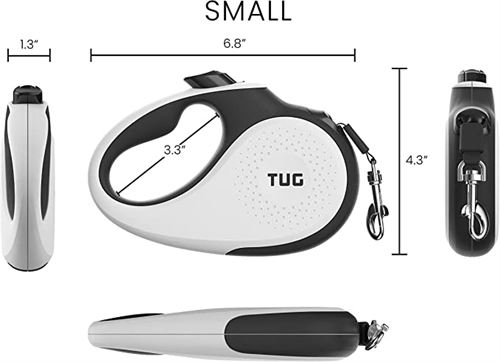 TUG 360° Tangle-Free, Heavy Duty Retractable Dog Leash with Anti-Slip Handle