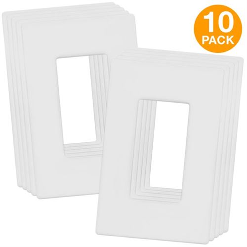 ENERLITES Screwless Decorator Wall Plates Child Safe Outlet Covers