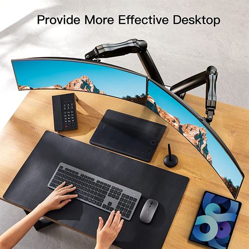 HUANUO - Dual Monitor Stand, Adjustable Spring Monitor Desk Mount