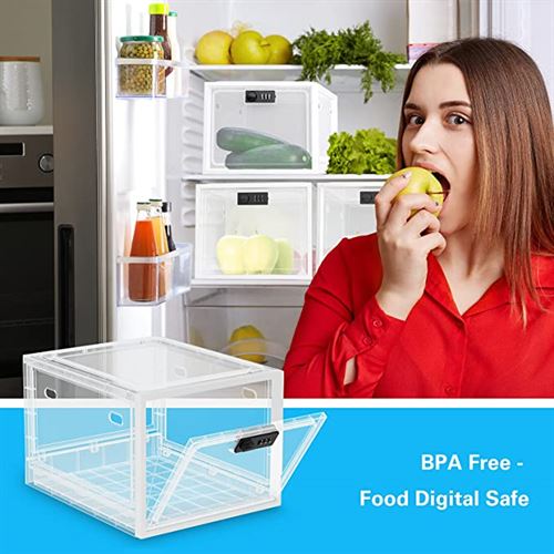 Lockable Box, Medicine Lock Box for Safe Medication, Compact and Clear Childproof Lockable Storage Box for Medicine