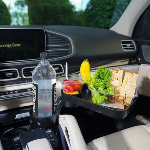 2CUPS Car Cup Holder Expander and Attachable Tray
