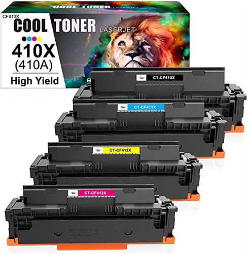 Cool Toner Compatible Toner Cartridge Replacement for HP 410X 410A CF410A Color Pro MFP M477fnw M477fdw M477fdn M452dn M452dw M452nw M477 M452 Printer Ink