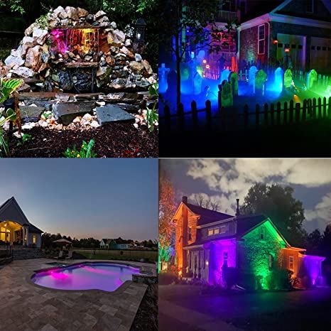 RUICAIKUN Spotlight LED 10W RGB for Outdoor with Remote Control