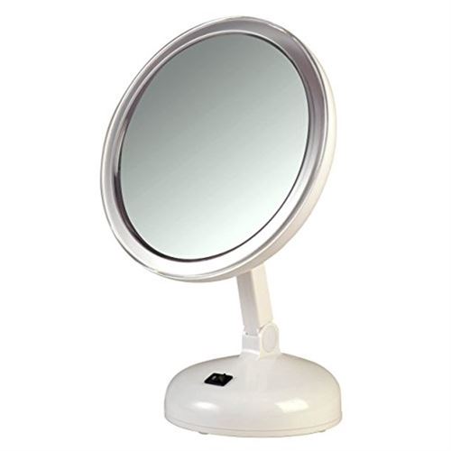 Floxite FL-10DS-2 LED 10X size 9 inch  Daylight Tabletop Vanity Mirror 120 Volt