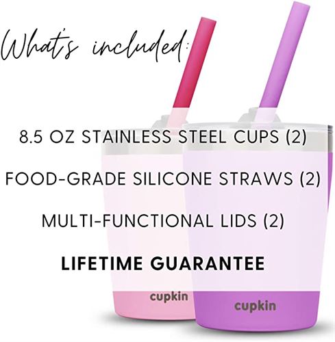 The Original Cupkin Stackable Stainless Steel Kids Cups for Toddlers