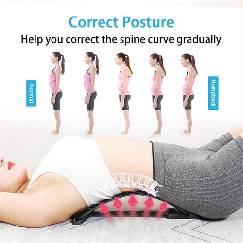 Back Stretcher, Lumbar Back Pain Relief Device, Multi-Level Back Massager Lumbar