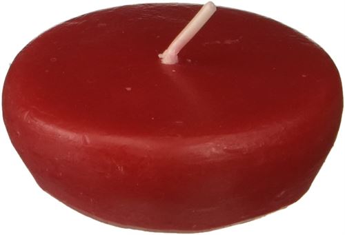 Zest Candle 24-Piece Floating Candles, 6 cm, Red