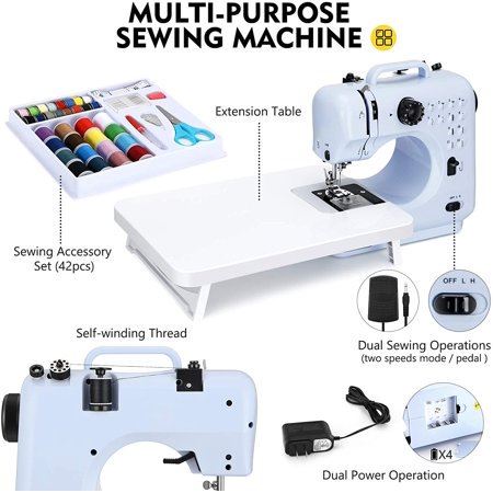 Magicfly Portable Sewing Machine, 12 Built-in Stitches Mini Sewing Machine