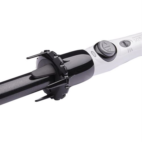 KISS Products Instawave Automatic Hair Curler, Ceramic + Ionic Hair Curling Machine, Curling Iron, White/Black -120
