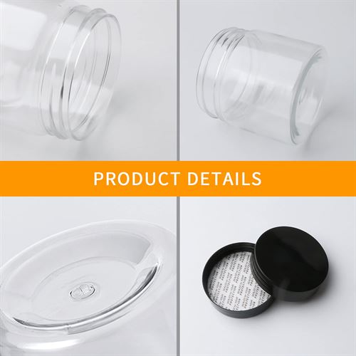 59 ml Clear Plastic Storage Favor Jars - Set of 15