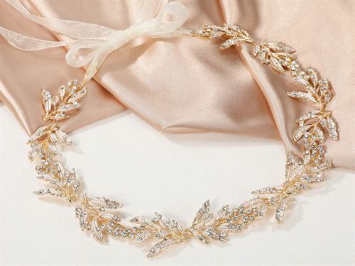 SWEETV Leaf Wedding Headpieces for Bride Flower