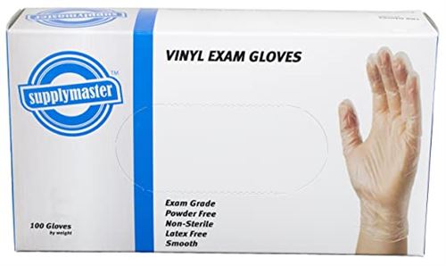 SupplyMaster Vinyl Exam Disposable Gloves