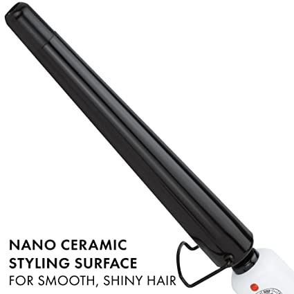 HOT TOOLS Professional Nano Ceramic Extra Long Tapered Curling Iron for Shiny Curls - 120 volt