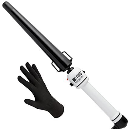 HOT TOOLS Professional Nano Ceramic Extra Long Tapered Curling Iron for Shiny Curls - 120 volt