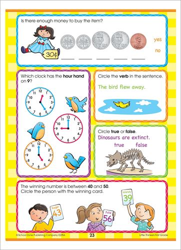 School Zone - Little Thinkers First Grade Workbook