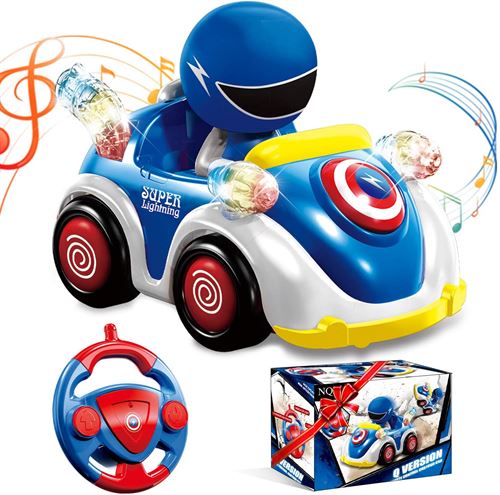 NQD Remote Control Cartoon Car for Toddlers with Music and Lights
