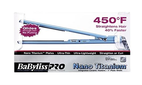 BaBylissPRO Nano Titanium Ultra-Thin Straightening Iron 120 Volts