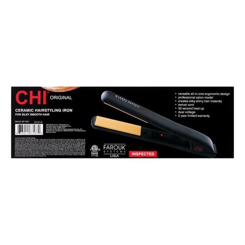 CHI Original Global Beauty Professional 1" Ceramic Flat Iron Hair Straightener, Ionic, Black