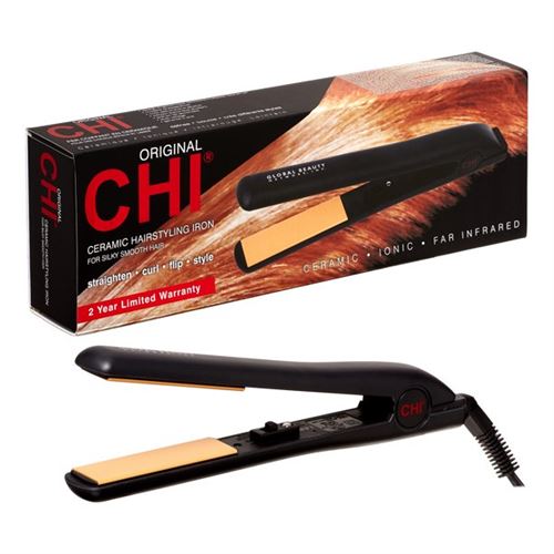 CHI Original Global Beauty Professional 1" Ceramic Flat Iron Hair Straightener, Ionic, Black
