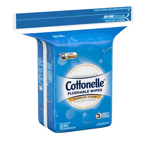 Cottonelle Flushable Wet Wipes for Adults - 252 Count