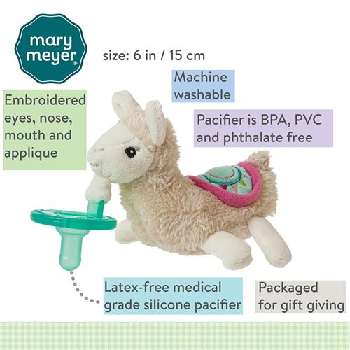 Mary Meyer WubbaNub Soft Toy and Infant Pacifier, Lily Llama