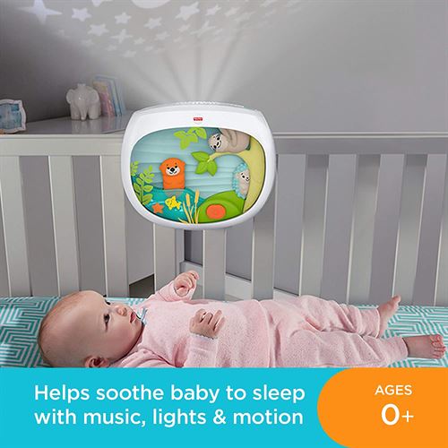 Fisher-Price Settle & Sleep Projection Soother, Crib-attaching Sound Machine with Gentle Music