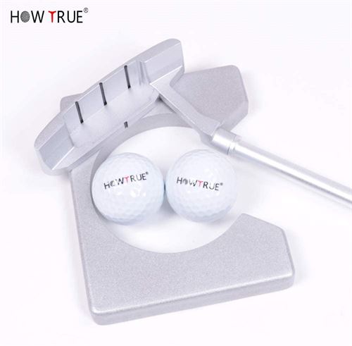 HOW TRUE Golf Putting Set with Golf Putter, 2 Golf Balls, Golf Putting Cup for Travel Indoor Golf Putting Practice