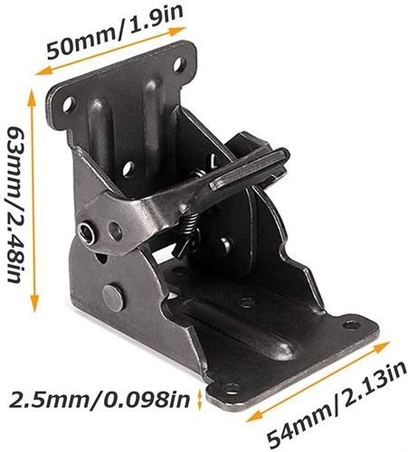 Folding Brackets 4 PCS Lock Extension Support for Table Bed Leg