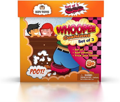 Whoopee Cushion Self Inflated 7" Set of 3 Gift