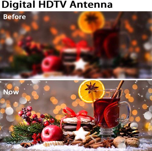 Amplifier Digital TV Antenna Support Smart TVs 4K 1080p and All Older