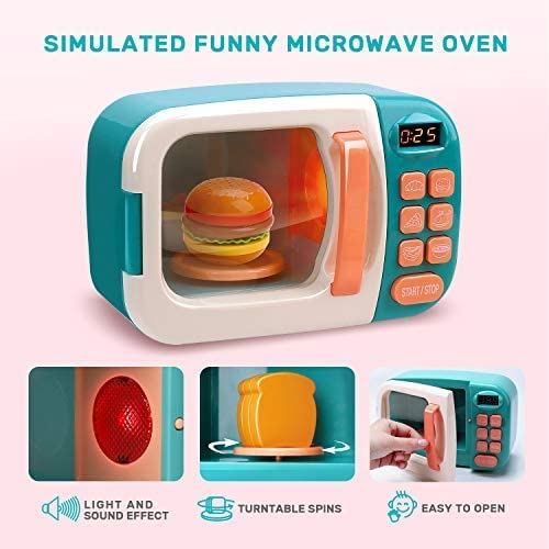 CUTE STONE Microwave Toys Kitchen Play Set