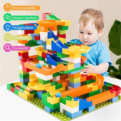 TEMI 248 Pieces Marble Run Deluxe Building Set for Kids