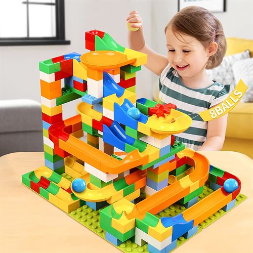 TEMI 248 Pieces Marble Run Deluxe Building Set for Kids