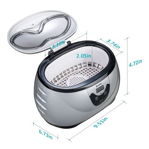 Ukoke Professional Ultrasonic Jewelry Cleaner with Timer 120 V