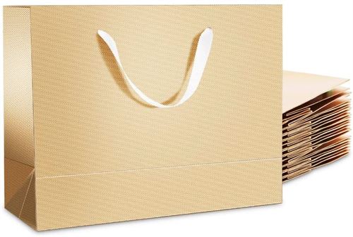 PACKQUEEN 12 Large Gift Bags with Handles 33  × 12.7 × 25 cm