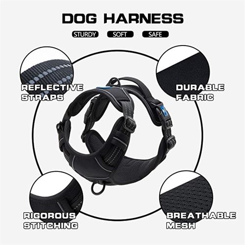 WALKTOFINE Dog Harness No Pull Reflective