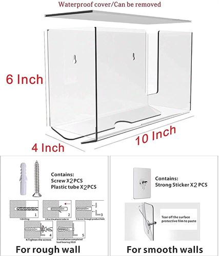 No Drilling Wall Mount Paper Towel Dispenser with Lid