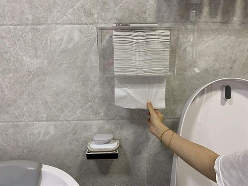 No Drilling Wall Mount Paper Towel Dispenser with Lid