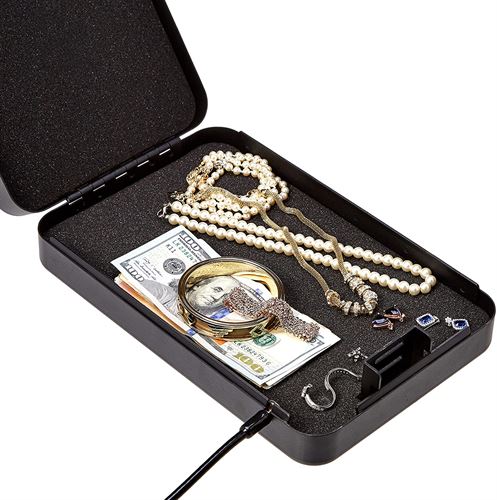 Amazon Basics Portable Security Case Lock Box Safe, Combination Lock, XXL