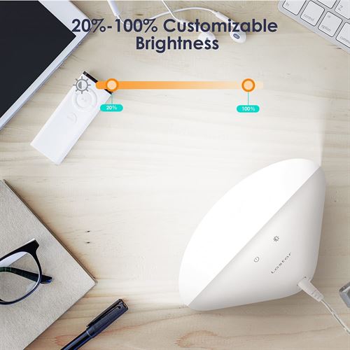 Light Therapy Lamp, 10,000 Lux UV Free LASTAR Sunlight Lamp with Touch Control 3 Brightness Adjustment Level Sun Lamp