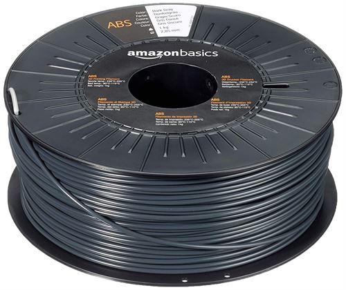 Amazon Basics ABS 3D Printer Filament, 2.85mm, Dark Gray, 1 kg Spool