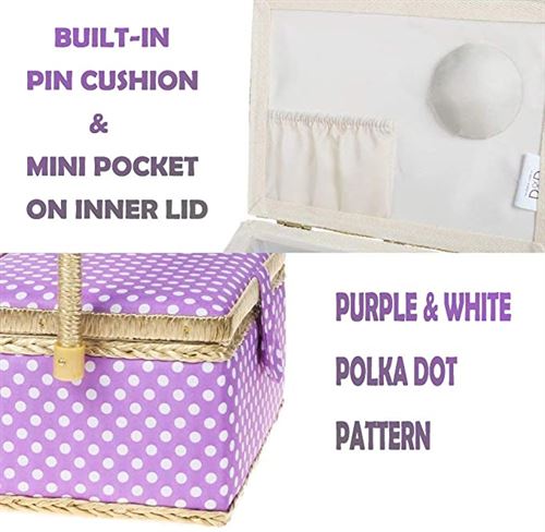 Medium Sewing Box with Travel Kit Sewing Basket Organizer