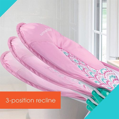 Summer Deluxe Baby Bather (Bubble Waves) – Bath Support for Use in the Sink or Bathtub