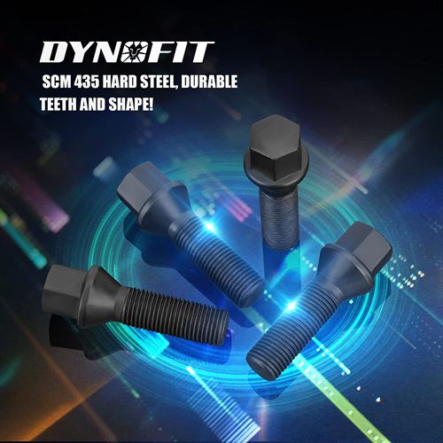DYNOFIT 20Pcs 12x1.5 Extended Lug Bolts for Z3 Z4 Roadster Z8 3 Series E30 36 46 8 series and More