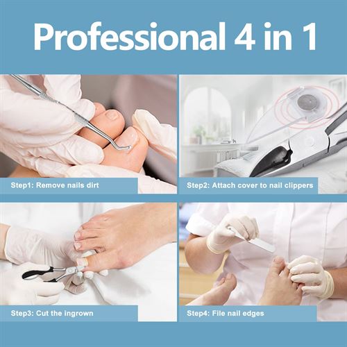 4PCS Toe Nail Clipper for Ingrown or Thick Toenails