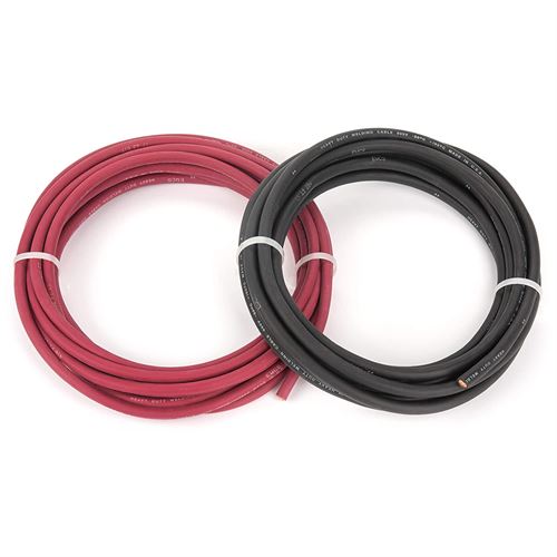 EWCS 4 Gauge Premium Extra Flexible Welding Cable 600 Volt Combo Pack - 15 Feet of Each Color