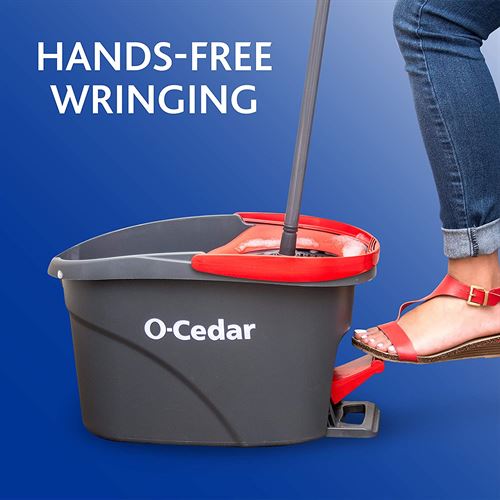O-Cedar EasyWring Microfiber Spin Mop, Bucket Floor Cleaning System